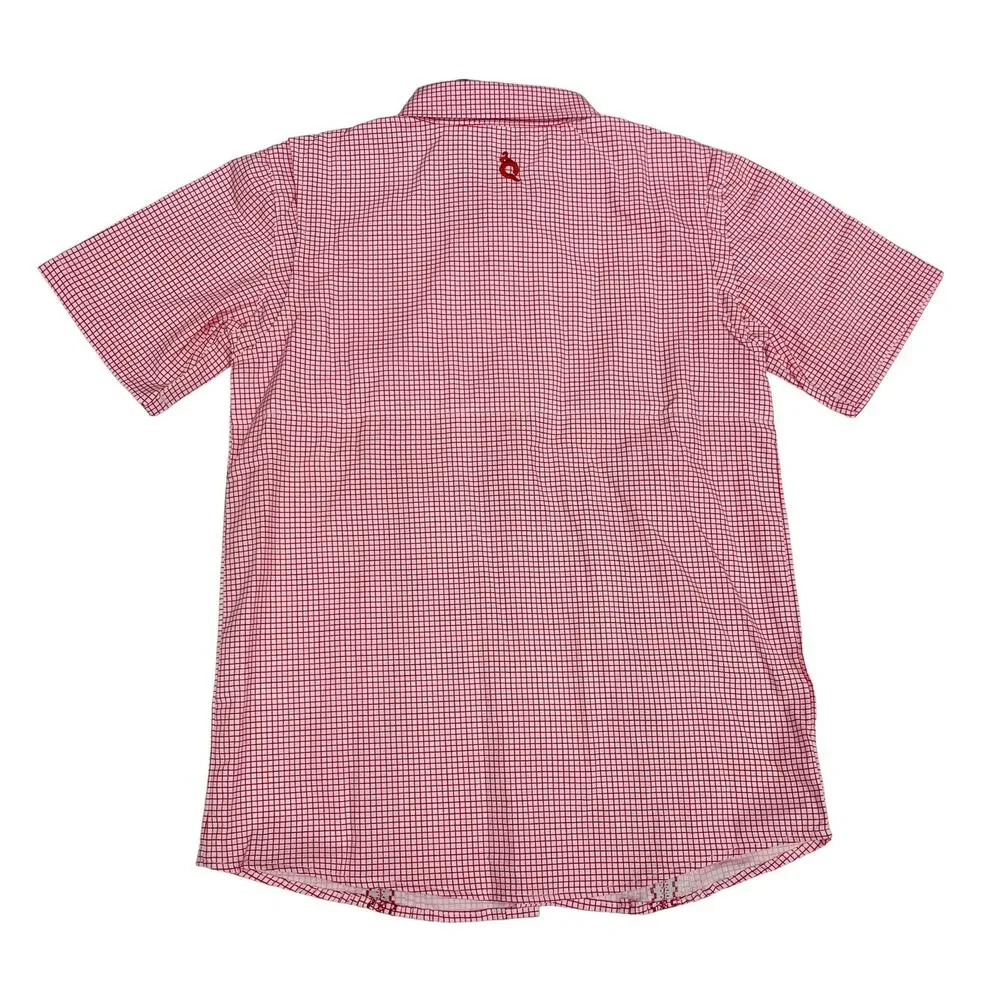 NWT Blue Quail Size 12 Gameday Red Guayabera